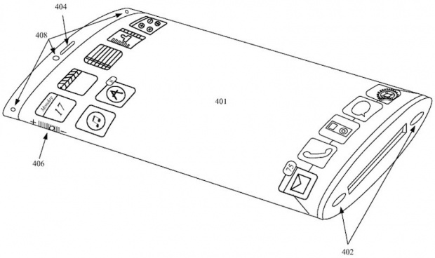 Apple จดสิทธิบัตร อุปกรณ์พกพาจอโค้งรอบตัว หรือนี่จะเป็น iPhone 8?