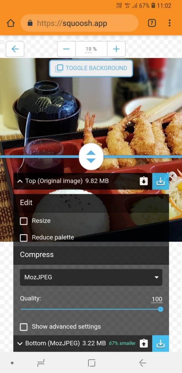 Squoosh เว็บแอพลดขนาดไฟล์รูปไม่เสียความละเอียด ใช้ฟรี ของดีจาก Google