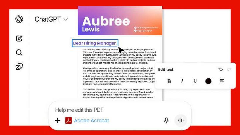 อัปเดตด่วน!ChatGPTxAdobe ใช้ฟรี เปลี่ยนแชทบอทเป็นเทพตัดต่อ