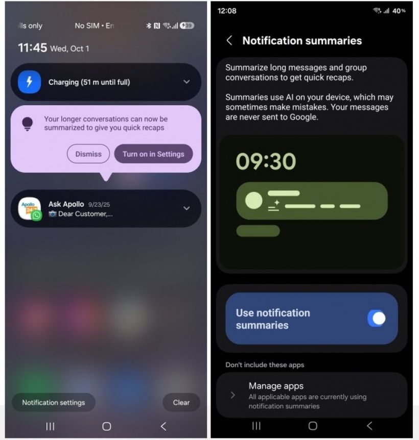 มาแล้ว! One UI 8.5 เพิ่มฟีเจอร์เด็ด สรุปการแจ้งเตือนด้วย AI!