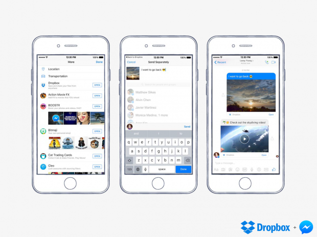 FB Messenger สามารถแชร์ไฟล์จาก Dropbox ได้โดยตรงแล้ว