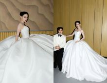 ส่องลุคเจ้าสาวป้ายแดง กวาง วรรณปิยะ เรียบหรูราวเจ้าหญิง